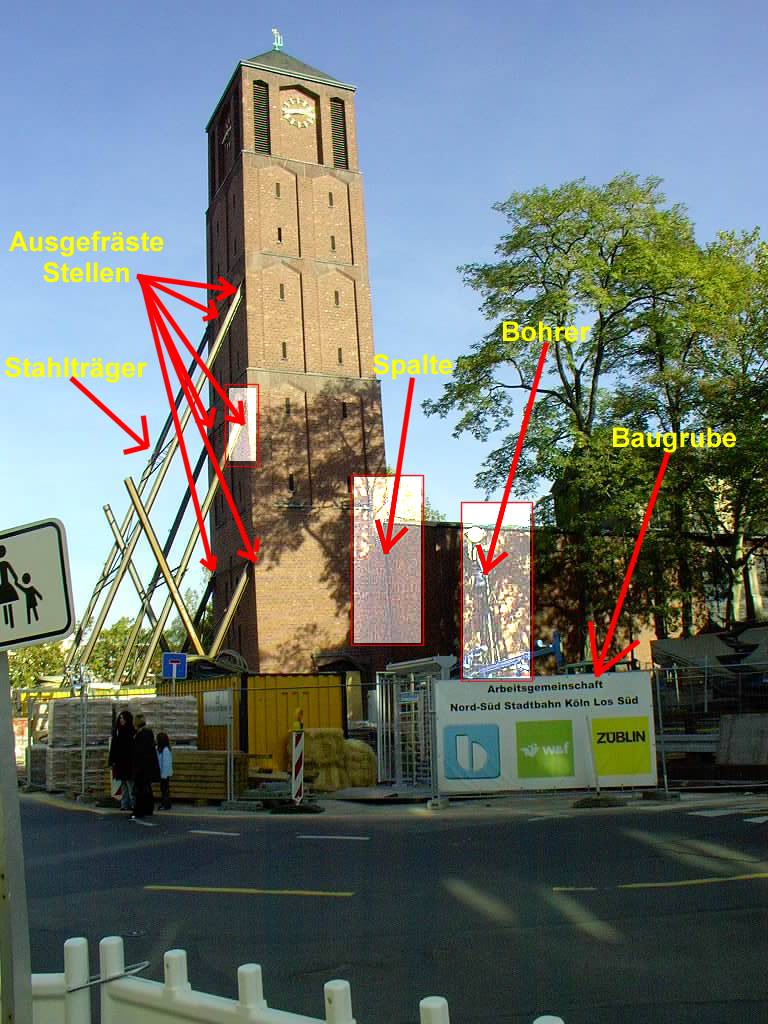 Turm mit den verschiedenen Baumaßnahmen  Bild: A.Grimmer